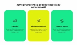 Návrh Stránky HTML Pro Tři Služby Naší Společnosti