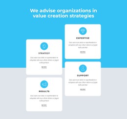 We Advise Organizations Clean And Minimal Template