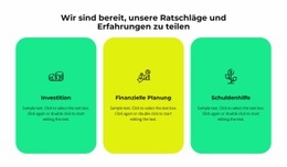 Drei Dienstleistungen Unseres Unternehmens - Zielseite