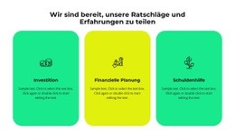 Drei Dienstleistungen Unseres Unternehmens - Kreatives Mehrzweck-Website-Design