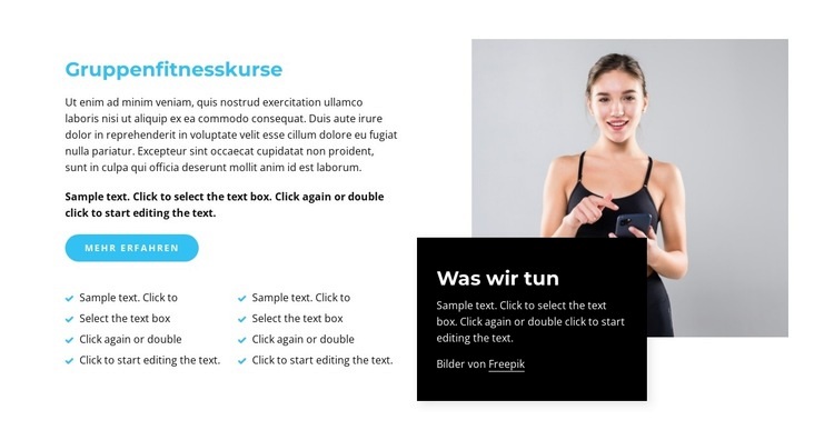 Übungsklassen Website design