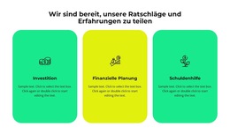 Drei Dienstleistungen Unseres Unternehmens – Webseiten-Vorlage