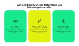 Drei Dienstleistungen Unseres Unternehmens - Mehrzweck-Landingpage