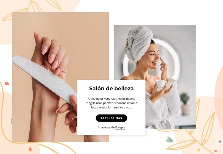 Salón de belleza y uñas Diseño de páginas web