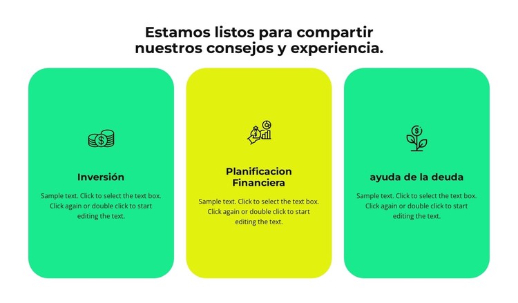 Tres servicios de nuestra empresa Plantilla CSS