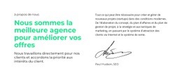 Textes Et Signature - Conception De Site Moderne