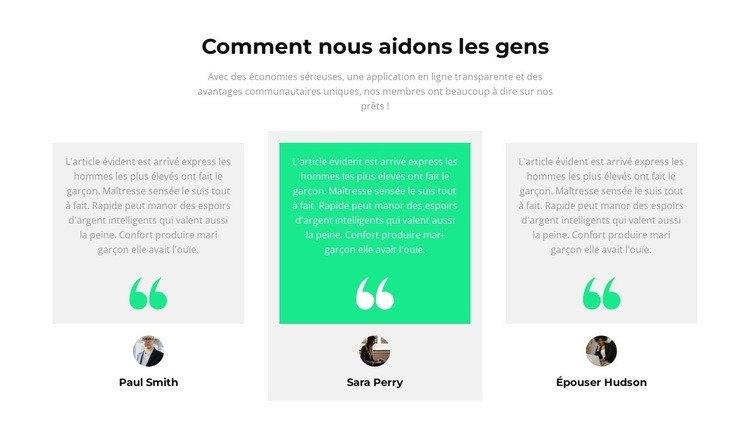 Comment aidons-nous les gens Modèle HTML5