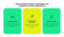 Trois Services De Notre Entreprise - Modèle De Page Web