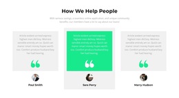 How Do We Help People - HTML5 Responsive Template
