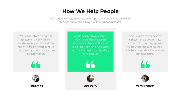 How do we help people HTML5 Template