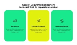 Cégünk Három Szolgáltatása - Weboldal Sablon