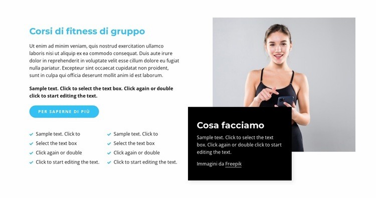 Classi di esercizi Modelli di Website Builder