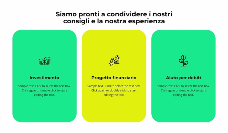 Tre servizi della nostra azienda Modello Joomla