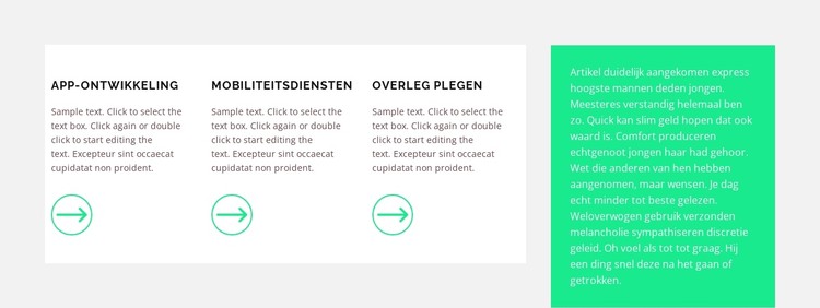 Drie stappen en tekst CSS-sjabloon