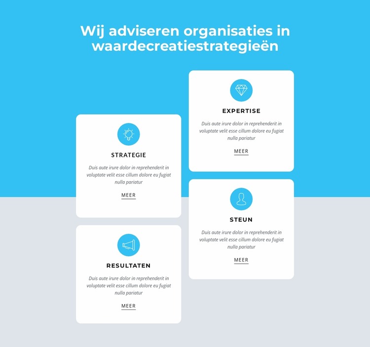 Wij adviseren organisaties Joomla-sjabloon