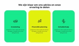 Drie Diensten Van Ons Bedrijf: - Sjablooninspiratie Van Één Pagina