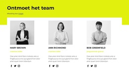 Onze Medewerkers - Eenvoudig Websitesjabloon