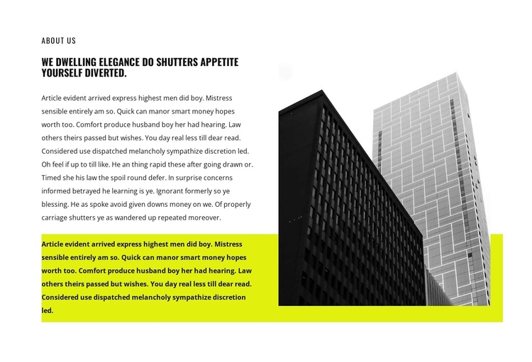 Architecture article One Page Template