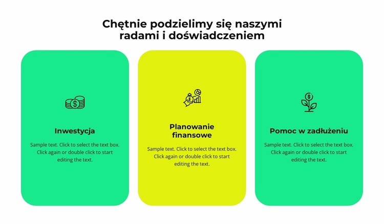 Trzy usługi naszej firmy Szablony do tworzenia witryn internetowych