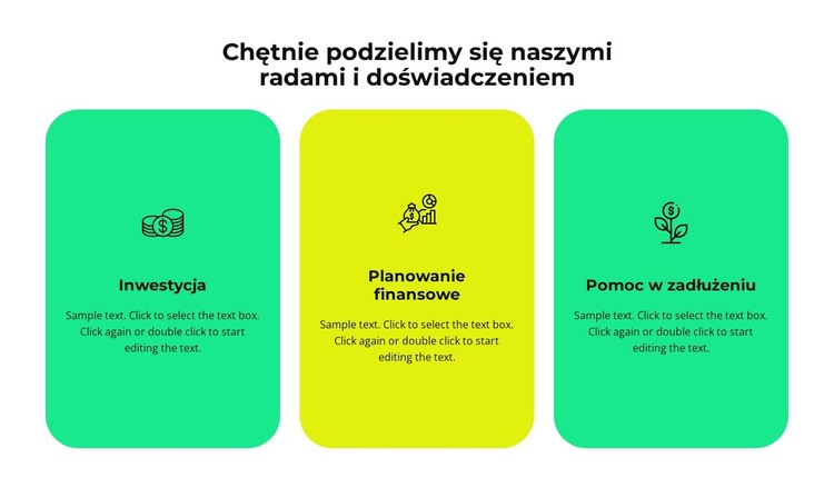 Trzy usługi naszej firmy Szablon HTML