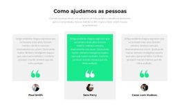 Maquete De Site Mais Criativa Para Como Ajudamos As Pessoas