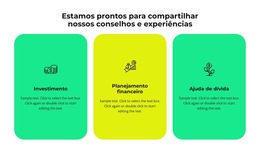 Três Serviços Da Nossa Empresa - Modelo De Página Da Web