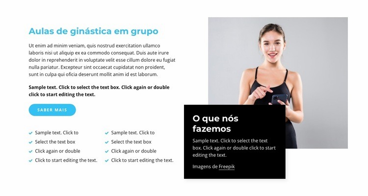 Aulas de exercícios Modelo de uma página