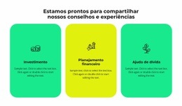 Três Serviços Da Nossa Empresa - Página De Destino Multifuncional