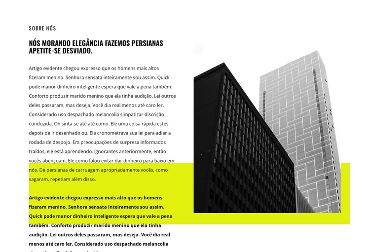 Artigo de arquitetura Tema WordPress