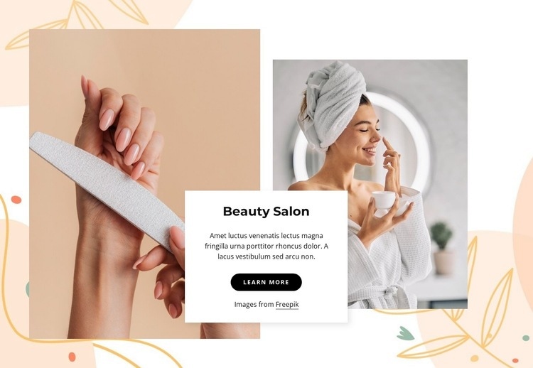 Nagel- och skönhetssalong Html webbplatsbyggare