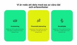 HTML-Sidadesign För Tre Tjänster Av Vårt Företag