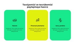 Firmamızın Üç Hizmeti - Çok Amaçlı Açılış Sayfası