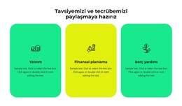 Firmamızın Üç Hizmeti Için HTML Sayfa Tasarımı