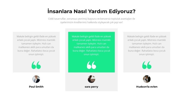 insanlara nasıl yardım ederiz Web Sitesi Mockup'ı