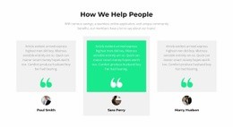 How Do We Help People - Webpage Layout