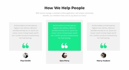 How Do We Help People - Simple Homepage Design