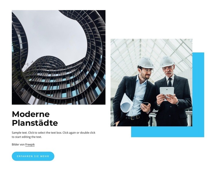 Moderne Planstädte Website design