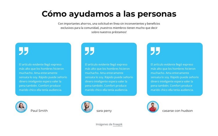 Cómo ayudamos a las personas Creador de sitios web HTML