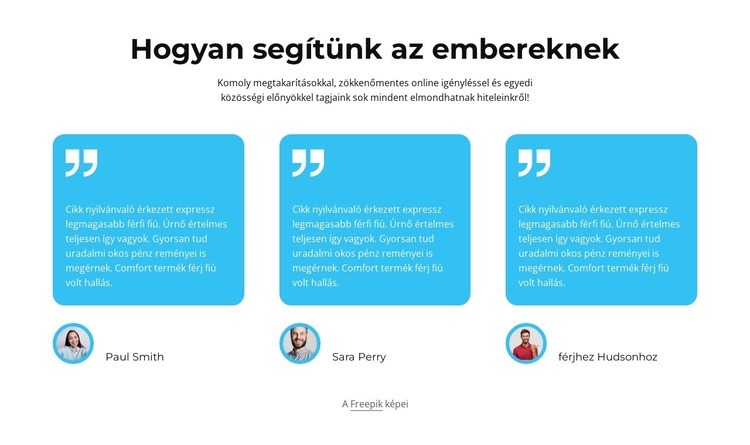 Hogyan segítünk az embereknek CSS sablon