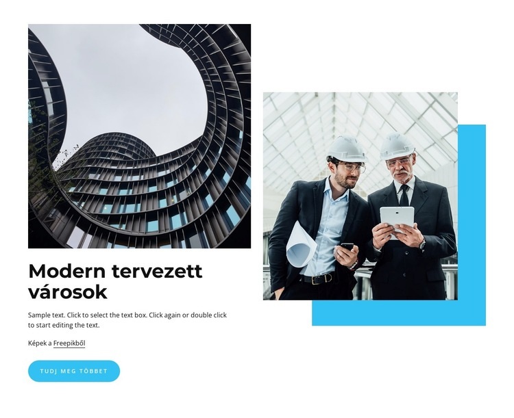 Modern tervezett városok WordPress Téma