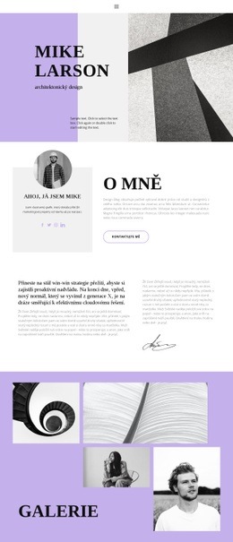Životopis Architekta – Šablona Vstupní Stránky
