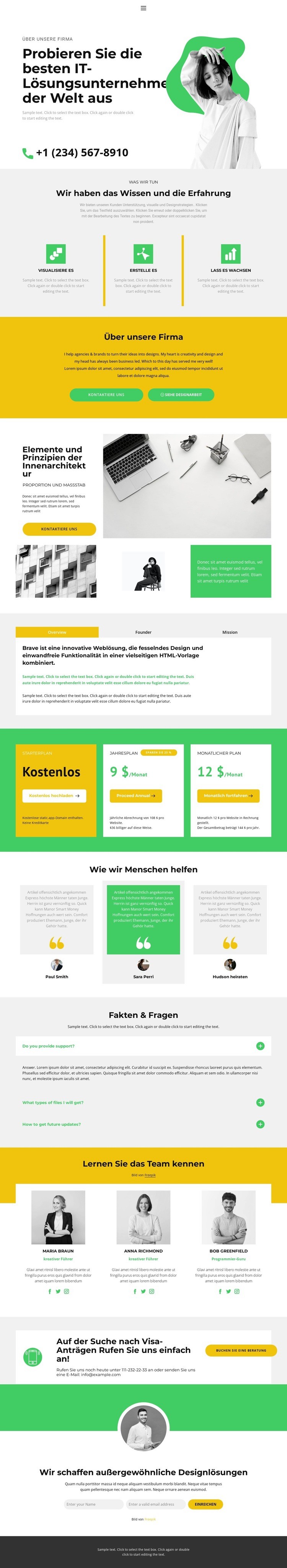 Moderner IT-Markt Website design