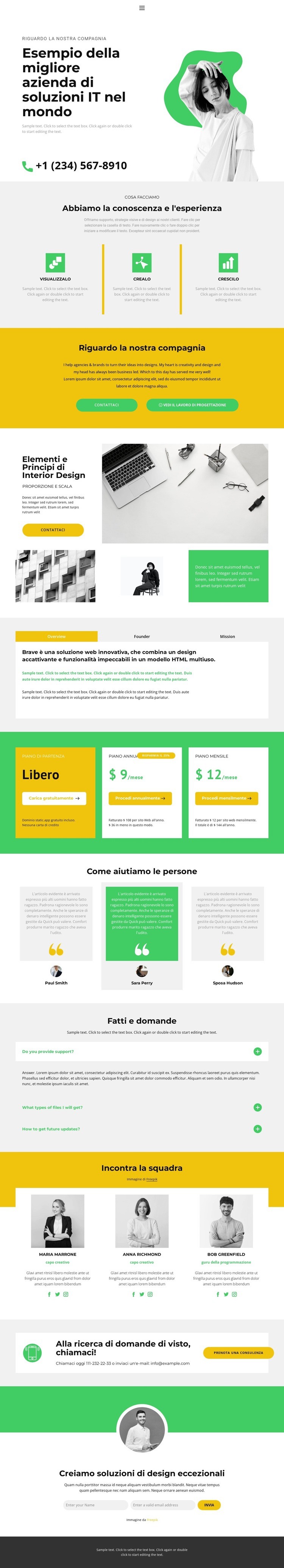 Mercato IT moderno Mockup del sito web