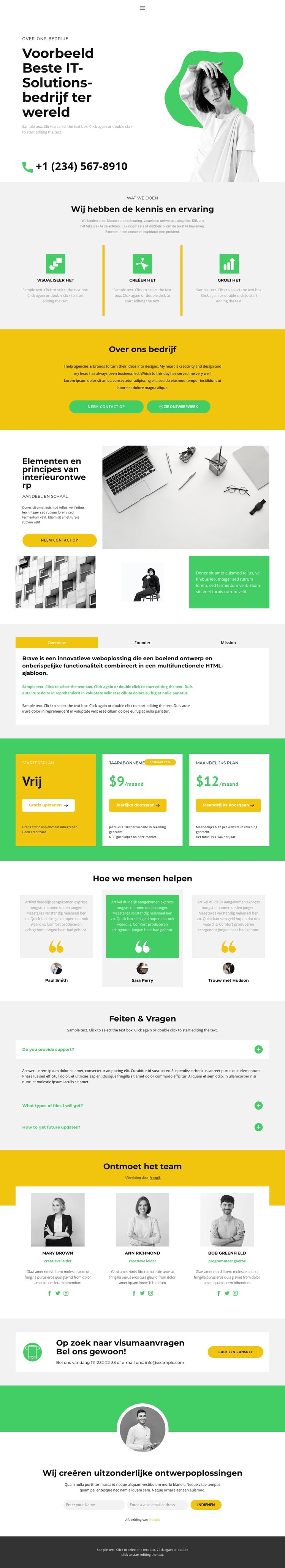 Moderne IT-markt CSS-sjabloon