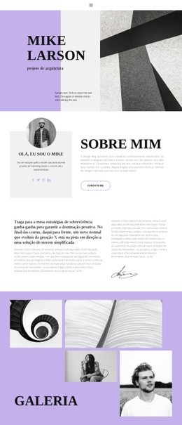 Currículo De Arquiteto - Modelo HTML