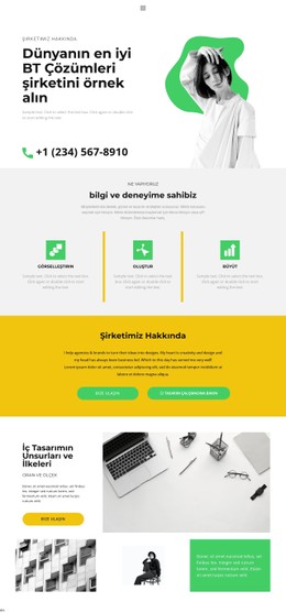 Modern BT Pazarı Basit HTML CSS Şablonu