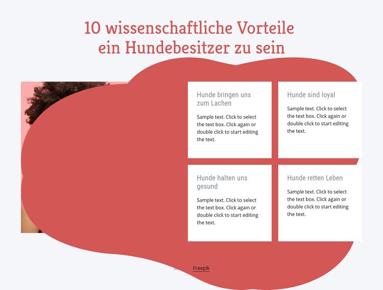 Vorteile des Besitzes eines Hundes HTML5-Vorlage