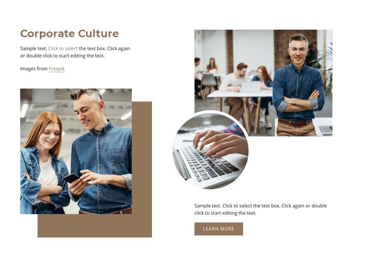 Corporate culture Webflow Template Alternative