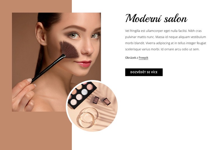 Moderní make-up studio Šablona CSS
