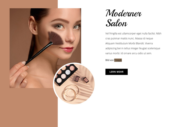 Modernes Make-up Studio HTML Website Builder